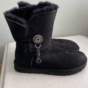 UGG black suede booties